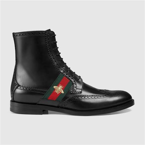 gucci bee boots man|gucci shearling boots.